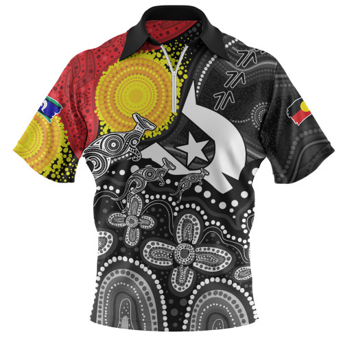 Indigenous Australian Aboriginal Zip Polo Shirt Journey Of Generations NAIDOC Edition