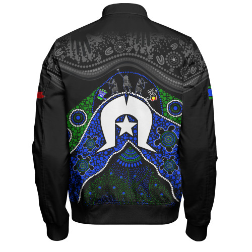 Indigenous Australian Aboriginal Bomber Jacket Torres Warrior Legacy NAIDOC Journey