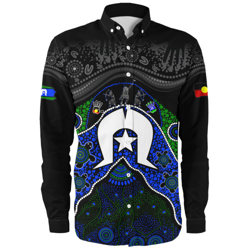 Indigenous Australian Aboriginal Long Sleeve Shirt Torres Warrior Legacy NAIDOC Journey