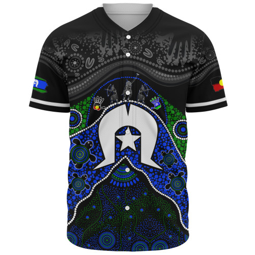 Indigenous Australian Aboriginal Baseball Shirt Torres Warrior Legacy NAIDOC Journey