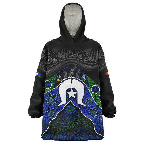 Indigenous Australian Aboriginal Snug Hoodie Torres Warrior Legacy NAIDOC Journey