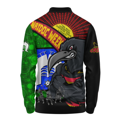 Adelaide Crows Long Sleeve Polo Shirt NAIDOC Week Pride Edition