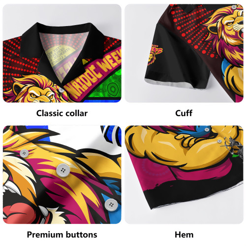 Brisbane Lions Hawaiian Shirt NAIDOC Week Pride Edition