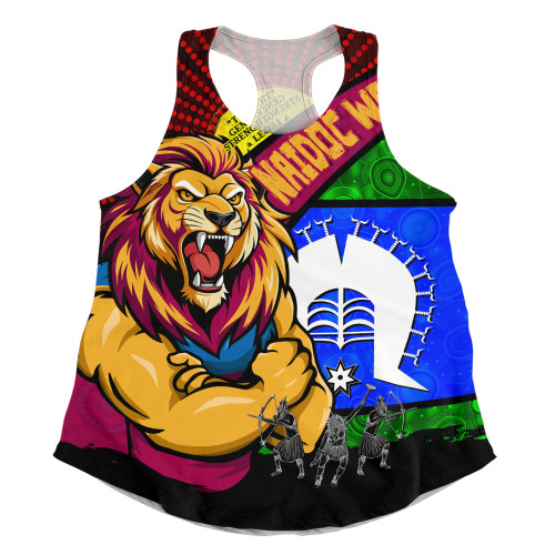 Brisbane Lions Women Racerback Singlet NAIDOC Week Pride Edition