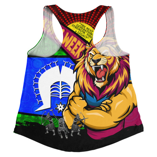 Brisbane Lions Women Racerback Singlet NAIDOC Week Pride Edition