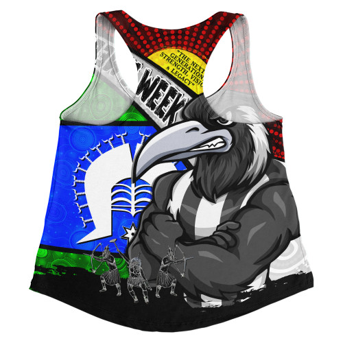 Collingwood Women Racerback Singlet NAIDOC Week Pride Edition