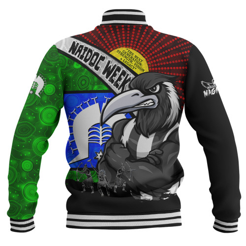 Collingwood Baseball Jacket NAIDOC Week Pride Edition Collingwood Baseball Jacket NAIDOC Week Pride Edition