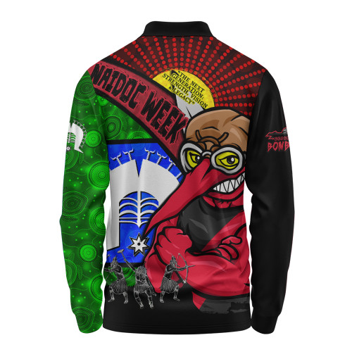 Essendon Long Sleeve Polo Shirt NAIDOC Week Pride Edition Essendon Long Sleeve Polo Shirt NAIDOC Week Pride Edition