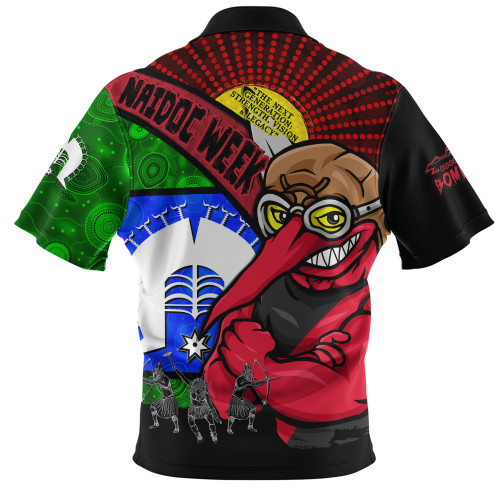 Essendon Zip Polo Shirt NAIDOC Week Pride Edition