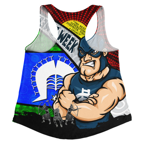 Carlton Women Racerback Singlet NAIDOC Week Pride Edition