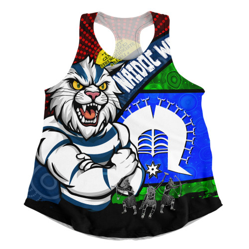 Geelong Cats Women Racerback Singlet NAIDOC Week Pride Edition