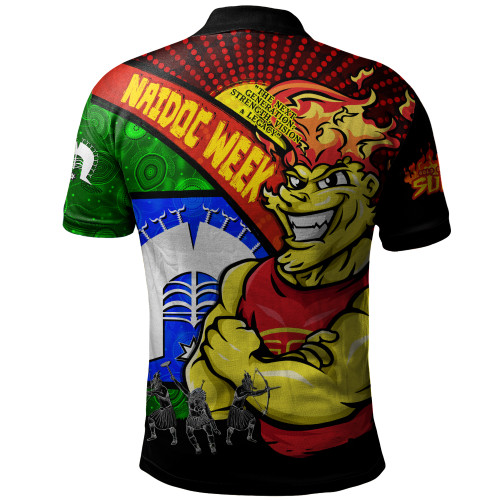 Gold Coast SUNS Polo Shirt NAIDOC Week Pride Edition Gold Coast SUNS Polo Shirt NAIDOC Week Pride Edition
