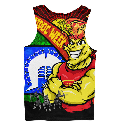 Gold Coast SUNS Men Singlet NAIDOC Week Pride Edition Gold Coast SUNS Men Singlet NAIDOC Week Pride Edition