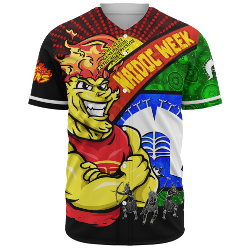Gold Coast SUNS Baseball Shirt NAIDOC Week Pride Edition