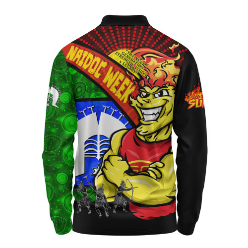 Gold Coast SUNS Long Sleeve Polo Shirt NAIDOC Week Pride Edition