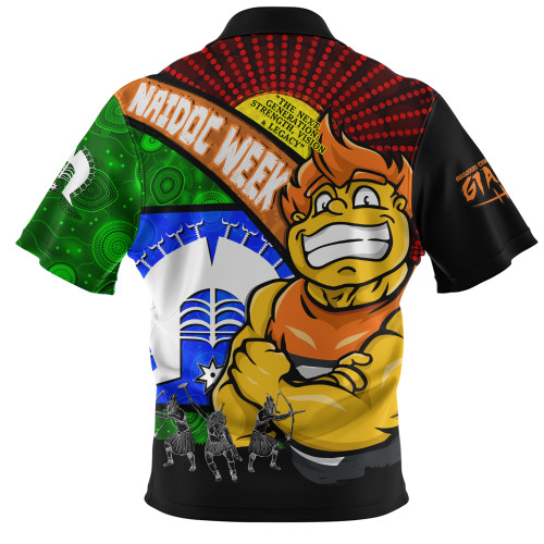 GWS GIANTS Zip Polo Shirt NAIDOC Week Pride Edition GWS GIANTS Zip Polo Shirt NAIDOC Week Pride Edition