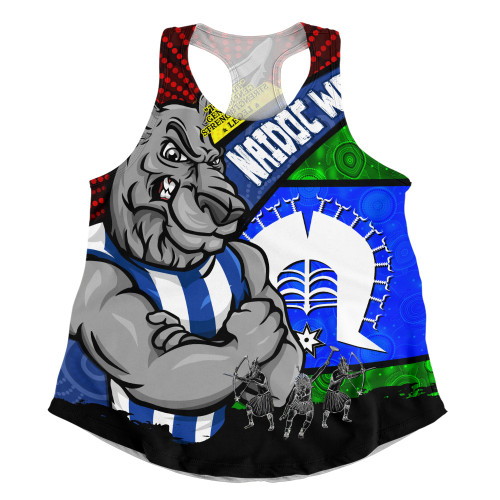 North Melbourne Women Racerback Singlet NAIDOC Week Pride Edition