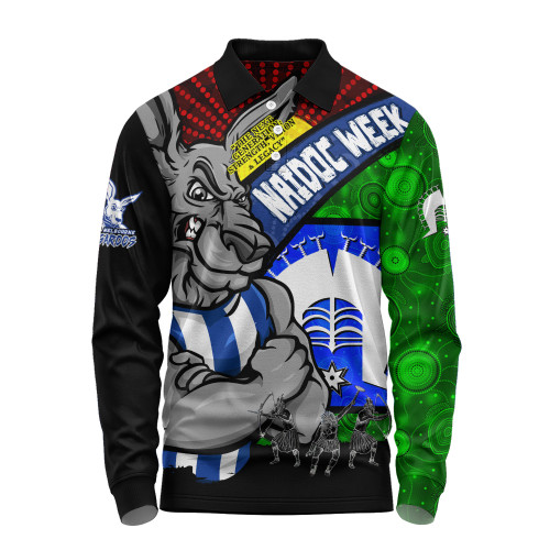 North Melbourne Long Sleeve Polo Shirt NAIDOC Week Pride Edition