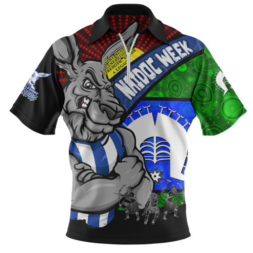 North Melbourne Zip Polo Shirt NAIDOC Week Pride Edition