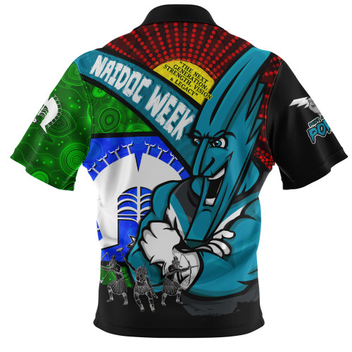 Port Adelaide Zip Polo Shirt NAIDOC Week Pride Edition