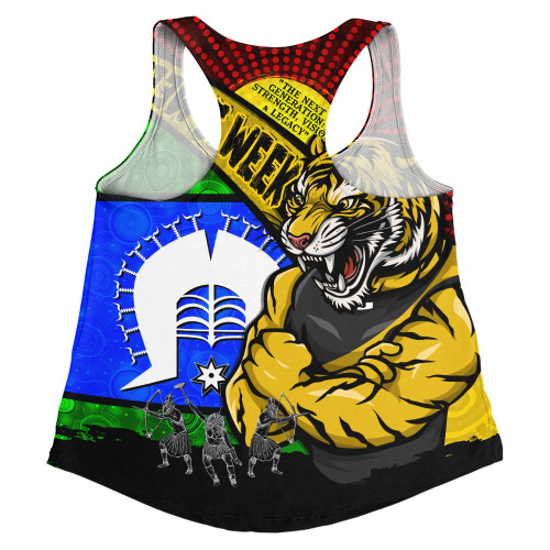 Richmond Women Racerback Singlet NAIDOC Week Pride Edition