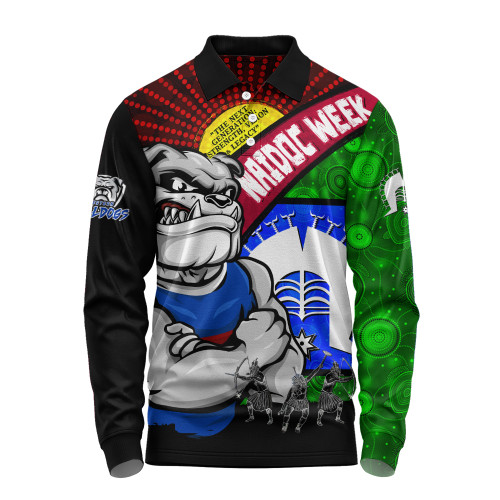 Western Bulldogs Long Sleeve Polo Shirt NAIDOC Week Pride Edition