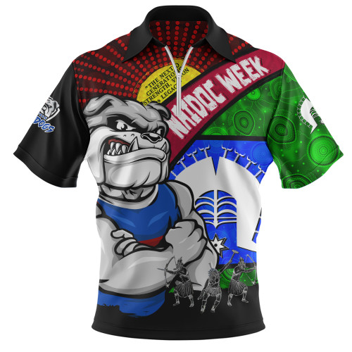Western Bulldogs Zip Polo Shirt NAIDOC Week Pride Edition