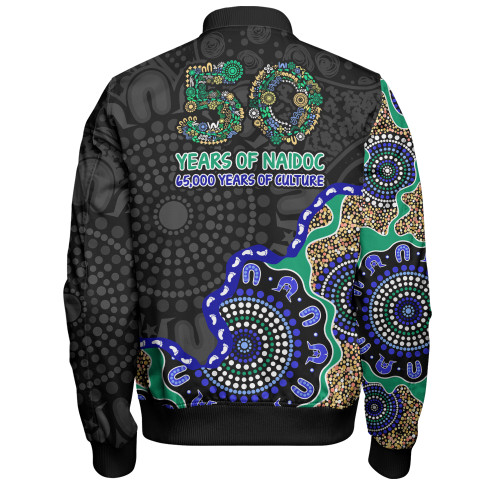 Indigenous Australian Aboriginal Bomber Jacket NAIDOC Fifty Years Cultural Celebration Edition Indigenous Australian Aboriginal Bomber Jacket NAIDOC Fifty Years Cultural Celebration Edition
