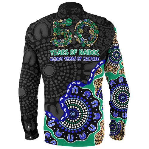 Indigenous Australian Aboriginal Long Sleeve Shirt NAIDOC Fifty Years Cultural Celebration Edition