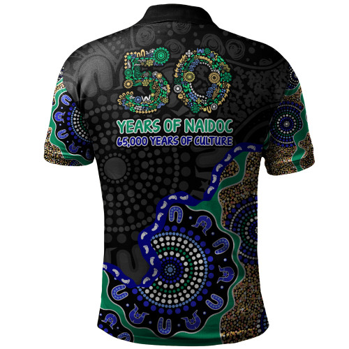 Indigenous Australian Aboriginal Polo Shirt NAIDOC Fifty Years Cultural Celebration Edition