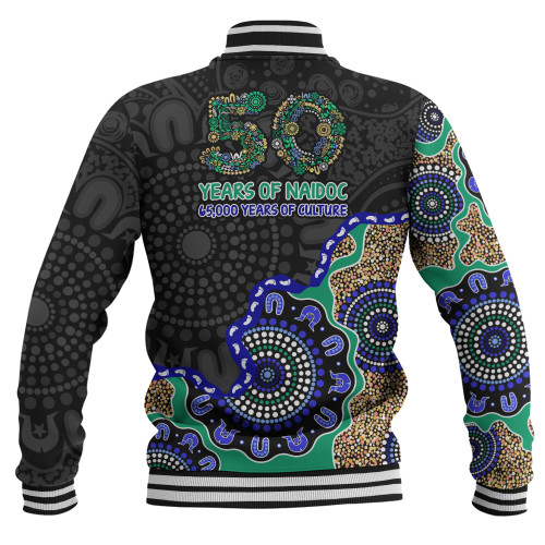 Indigenous Australian Aboriginal Baseball Jacket NAIDOC Fifty Years Cultural Celebration Edition