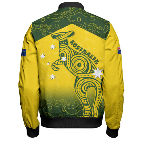 Indigenous Australian Aboriginal Bomber Jacket Dreamtime Kangaroo Australia Pride