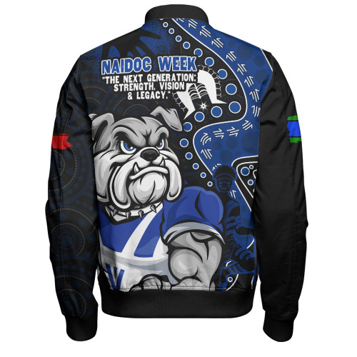 Canterbury-Bankstown Bulldogs Bomber Jacket NAIDOC Indigenous Warrior Spirit