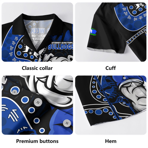 Canterbury-Bankstown Bulldogs Hawaiian Shirt NAIDOC Indigenous Warrior Spirit Canterbury-Bankstown Bulldogs Hawaiian Shirt NAIDOC Indigenous Warrior Spirit
