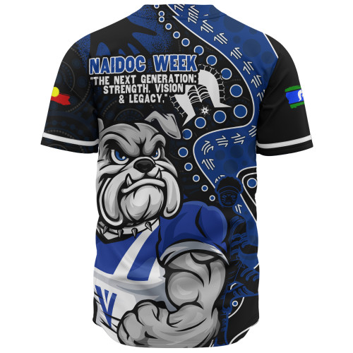 Canterbury-Bankstown Bulldogs Baseball Shirt NAIDOC Indigenous Warrior Spirit Canterbury-Bankstown Bulldogs Baseball Shirt NAIDOC Indigenous Warrior Spirit