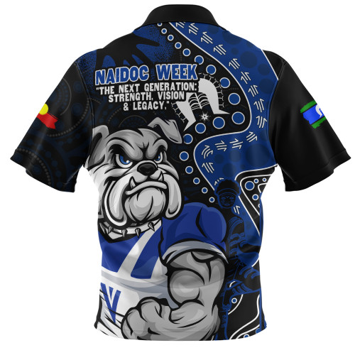 Canterbury-Bankstown Bulldogs Zip Polo Shirt NAIDOC Indigenous Warrior Spirit Canterbury-Bankstown Bulldogs Zip Polo Shirt NAIDOC Indigenous Warrior Spirit