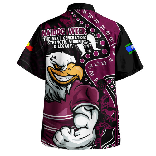 Manly Warringah Sea Eagles Hawaiian Shirt NAIDOC Indigenous Warrior Spirit