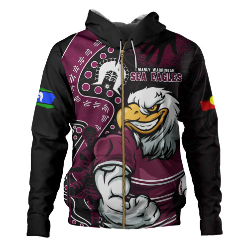 Manly Warringah Sea Eagles Hoodie NAIDOC Indigenous Warrior Spirit