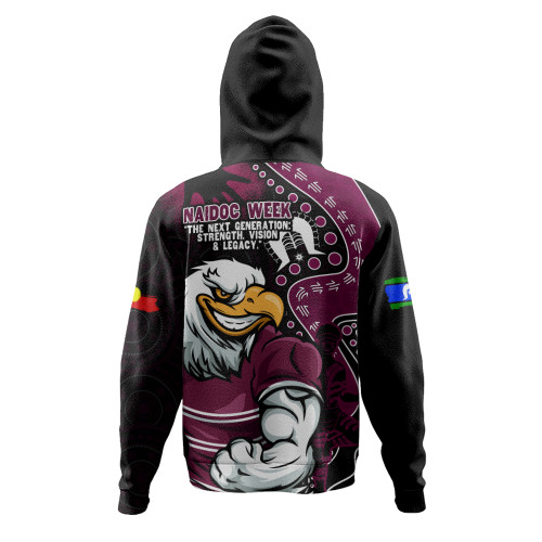 Manly Warringah Sea Eagles Hoodie NAIDOC Indigenous Warrior Spirit
