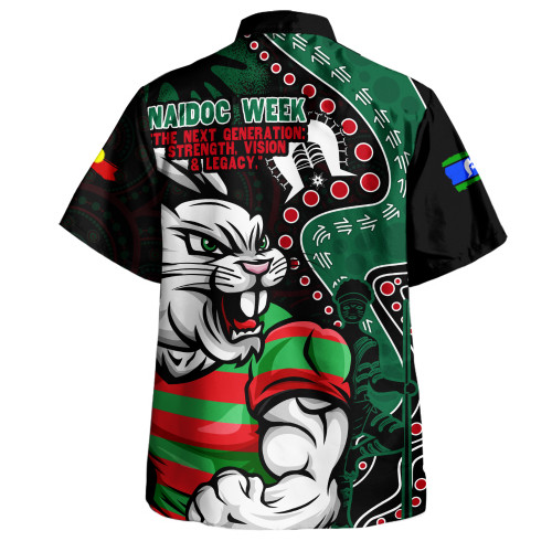 South Sydney Rabbitohs Hawaiian Shirt NAIDOC Indigenous Warrior Spirit
