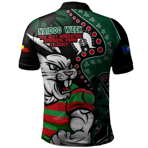 South Sydney Rabbitohs Polo Shirt NAIDOC Indigenous Warrior Spirit