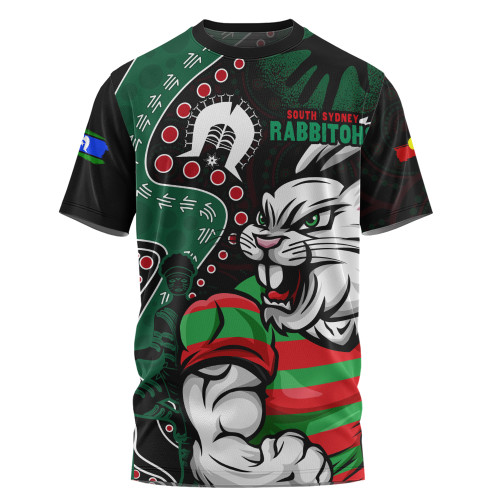 South Sydney Rabbitohs T-Shirt NAIDOC Indigenous Warrior Spirit