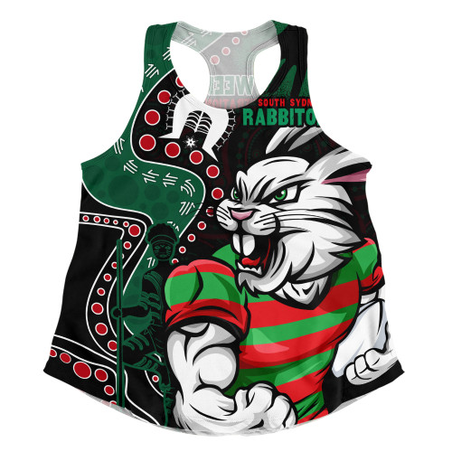 South Sydney Rabbitohs Women Racerback Singlet NAIDOC Indigenous Warrior Spirit