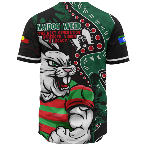 South Sydney Rabbitohs Baseball Shirt NAIDOC Indigenous Warrior Spirit South Sydney Rabbitohs Baseball Shirt NAIDOC Indigenous Warrior Spirit
