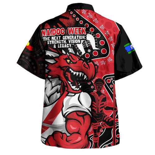 St. George Illawarra Dragons Hawaiian Shirt NAIDOC Indigenous Warrior Spirit