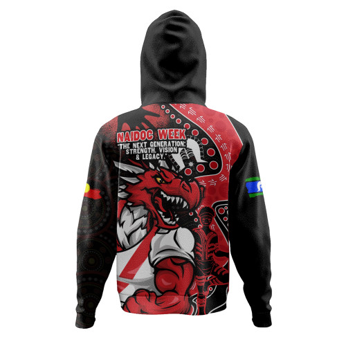 St. George Illawarra Dragons Hoodie NAIDOC Indigenous Warrior Spirit