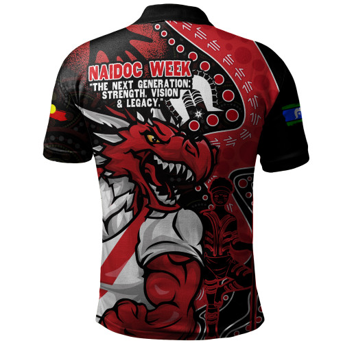 St. George Illawarra Dragons Polo Shirt NAIDOC Indigenous Warrior Spirit