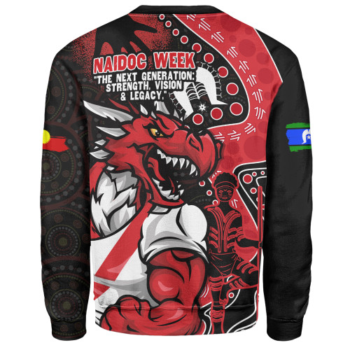 St. George Illawarra Dragons Sweatshirt NAIDOC Indigenous Warrior Spirit