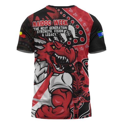 St. George Illawarra Dragons T-Shirt NAIDOC Indigenous Warrior Spirit
