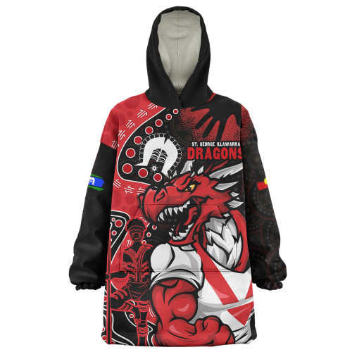 St. George Illawarra Dragons Snug Hoodie NAIDOC Indigenous Warrior Spirit